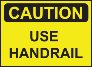 Caution Use Handrail Clip Art